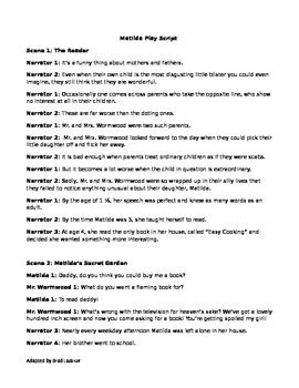 Matilda Play Script For The Classroom Matilda Tv Scripts School Assemblies
