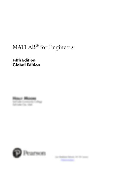 Matlab For Engineers Global Editionmatlab For Engineers