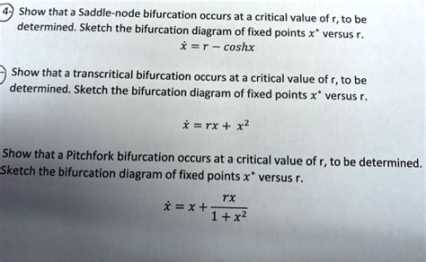 Matlab code for saddle node bifurcation.  x for r = &minus;0.  Examples of bifurcations are when ...
