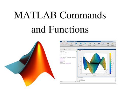 Matlab commands and functions