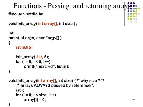 Matlab function return array in c programming