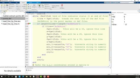 Matlab read text file line by line dxf file extract points YouTube