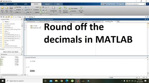 Matlab round. 5 (within roundoff error) in decimal, the round function roun...