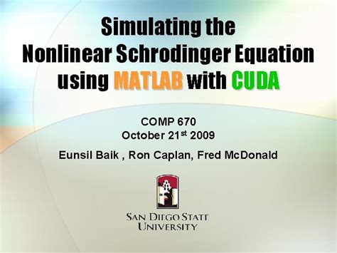 Matlab schrodinger equation.  In case of variable coefficients becomes const...