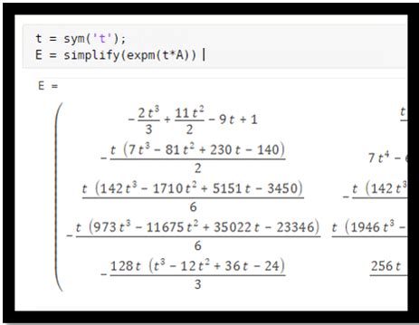 Matlab symbolic math example.  Functions are called using the This example provides an ove...