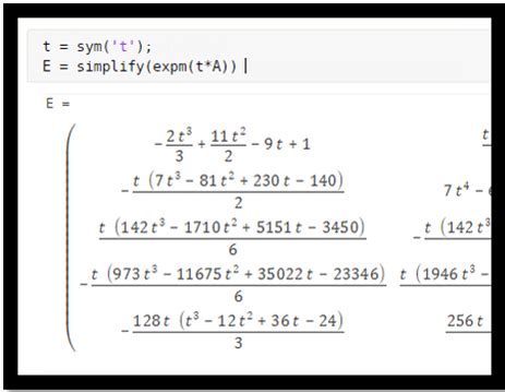 You can create, run, and share symbolic math code. In the MATLAB ® Live Editor, you can get next-step suggestions for symbolic workflows. The toolbox provides functions in common mathematical areas such as calculus, linear algebra, algebraic and differential equations, equation simplification, and equation manipulation.. 