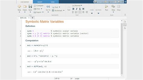 Matlab symbolic variables.  To learn how to work with symbolic math, see Perform Symbolic ...