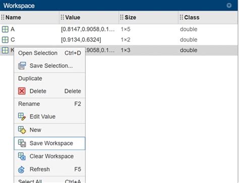 Matlab workspace settings.  The primary way to "set" aspects...