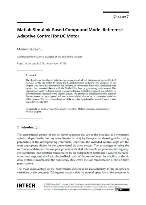 Matlab-Simulink-Based Compound Model Reference Adaptive …