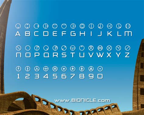 Matoran Alphabet/ Bionicle Alphabet - Geocachen.nl