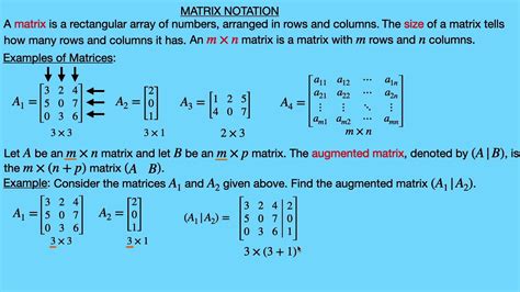 Matrix Representation of a Linear System YouTube
