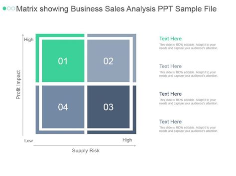 Matrix Showing Business Sales Analysis Ppt Sample File Graphics