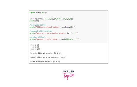 Matrix slicing python.  Ellipsis and newaxis objects can be interspersed with these as well.  ar...