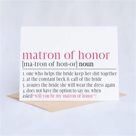 Matron of Honor Proposal Funny - Etsy