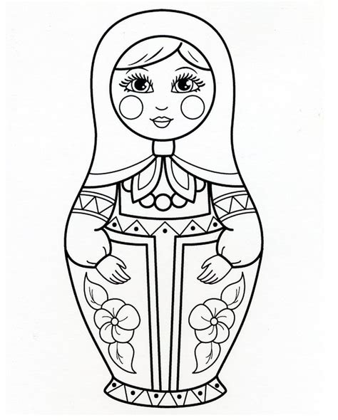 Matryoshka Coloring Page