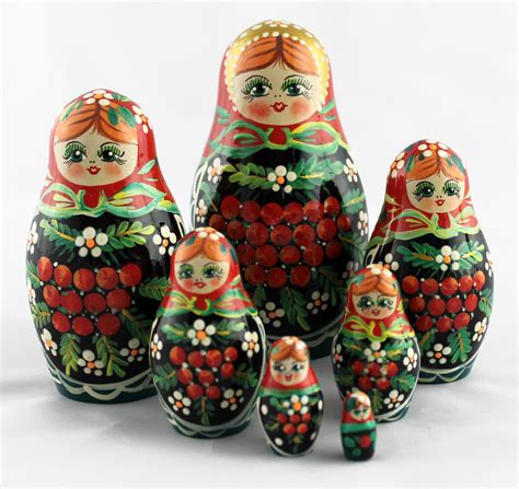 Matryoshka dolls. Feb 23, 2022 · A matryoshka is a Russian nesting doll. The name comes from the Russian word for “nesting” and refers to a similar concept in the art world. In modern times, this is usually just called a “nest.”. There are many variations on what a matryoshka doll looks like, but most of them are made from wood and have four layers: • The inner layer ... 