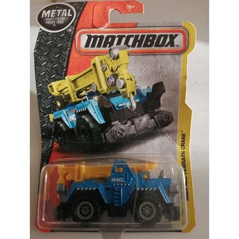 Mattel Matchbox 2013 All Terrain Crane Blue Yellow Toy Car *Flaw ...