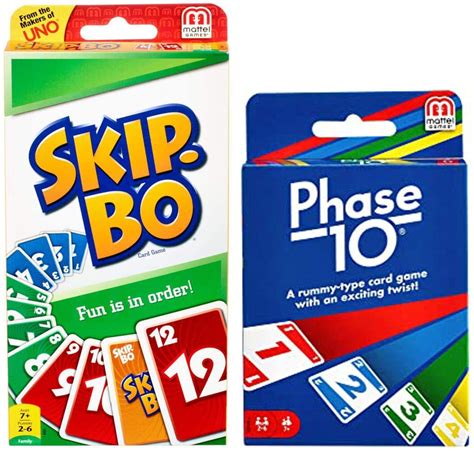 Mattel Phase 10 Card Game with SkipBo Card Game
