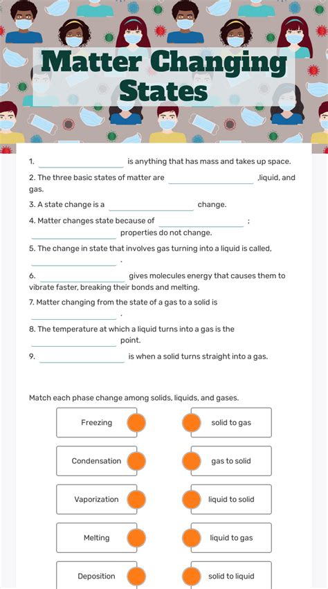 Matter Changing States Interactive Worksheet by Camilla Queen Wizer.me