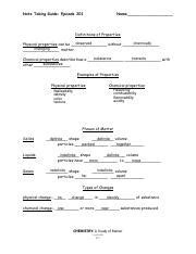 Matter Note Answers Taking