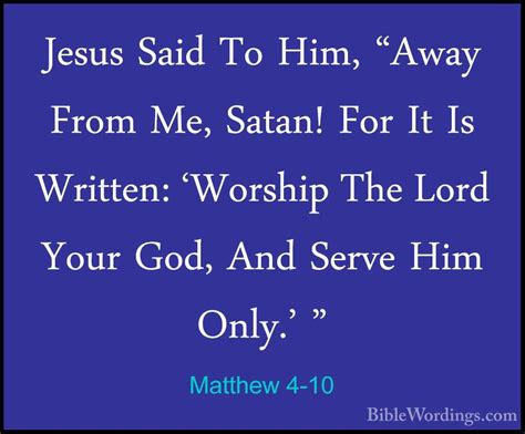 Matthew 4:10 - Bible Verse Meaning and Commentary