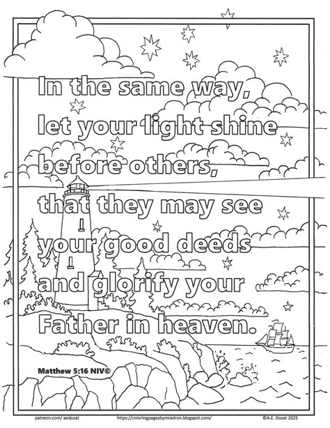 Matthew 5 16 Coloring Page