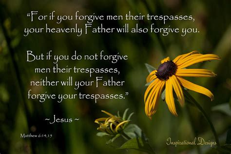 Matthew 6 14 15. Matthew 6:14King James Version. 14 For if ye forgive men their trespasses, your heavenly Father will also forgive you: Read full chapter. Matthew 6:14 in all English translations. Matthew 5. Matthew 7. King James Version (KJV) Public Domain. 