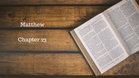 Matthew Chapter 23 YouTube