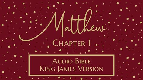 Matthew chapter 1 new king james version. (1-17) An angel appears to Joseph. (18-25)1-17 Concerning this genealogy of our Saviour, observe the chief intention. It is not a needless genealogy. It is not a vain-glorious one, as those of great men often are. It proves that our Lord Jesus is of the nation and family out of which the Messiah was to arise. 