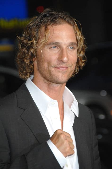 Matthew mcconaughey hair. Apply throughout the entirety of the hair making sure to go from root to tip. Using your fingerspush the hairs up on the top of the head and shape your hair the way you want it to look. This will help with volume. Now you will need a hairdryer. Blow dry your hair on a medium heat, aim the hair upwards. 