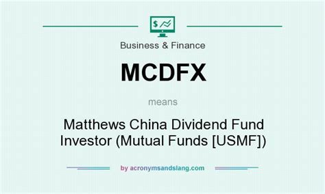 Matthews China Dividend Fund Investor Class