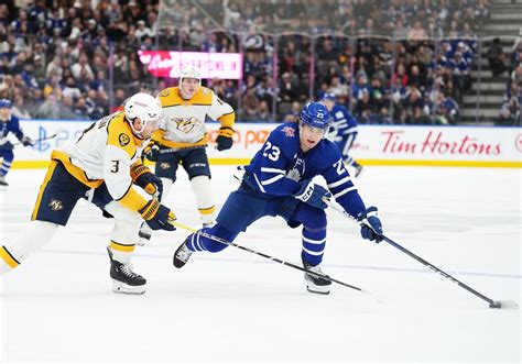 Matthews scores twice, Samsonov makes 19 in Maple Leafs’ 4-0 win over Predators