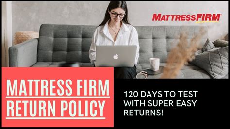 Mattress firm return policy. The mattress firm’s return policy is a 120-night sleep trial is one of its best features. You can easily try out the mattress in your home for up to 120 nights. Mattress … 