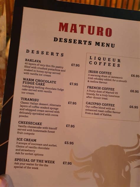 Maturo prescot menu. Things To Know About Maturo prescot menu. 