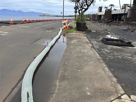 Maui officials on standby to stop heavy rains from sending ash into storm drains