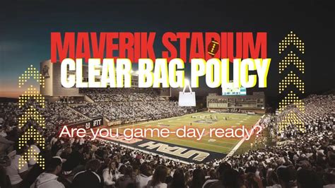 Maverik center bag policy. Sep 11, 2018 · BYU issued a new clear bag policy for LaVell Edwards Stadium. (byutickets.com) Utah State University allows bags smaller than 12 inches by 12 inches by 12 inches into Maverik Stadium. They are ... 