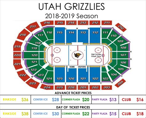 Seating chart for the Utah Grizzlies and other hockey events. Maverik Center seating charts for all events including concert.. 