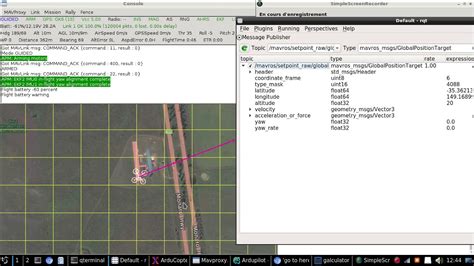 Mavros position target.  I tried sending through /setpoint_raw/global.  useful to comm...
