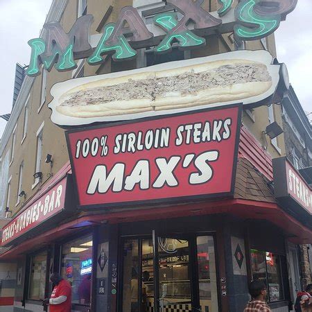 Max's steaks. The cheese steaks at Max's were excellent!!! The line was out the door even on a wet winter day. Well worth the wait. We were visiting from NY so we asked a local standing in line the difference between the cheese steak hoagie and the cheese steak. The gentleman explained that the hoagie came with lettuce and tomatoes vs just steak … 
