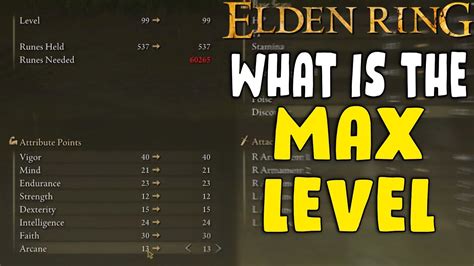 Max level elden ring. Mar 10, 2022 · That’s the maximum this smithing table will take you, so to upgrade past +3, ... How To Level Up In Elden Ring, Stats Explained; Elden Ring: Best Keepsakes To Pick During Character Creation; 