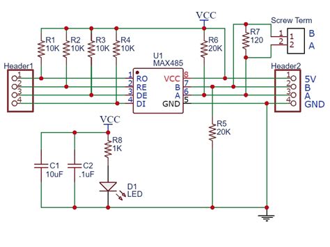 Max485 ttl to rs485 schematic.  The MAX485 is a low-power, half-duplex R...