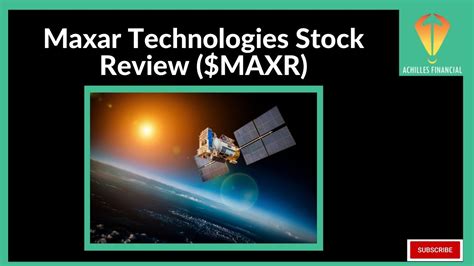 Maxar technologies stock. Things To Know About Maxar technologies stock. 