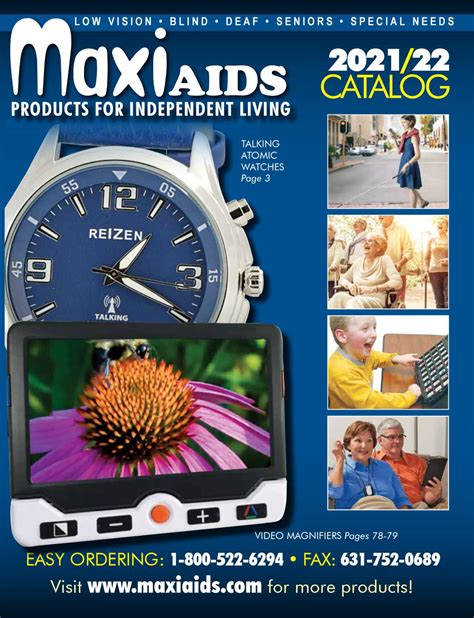 Maxiaids - MaxiAids: Free Reference Guide 240-page Product Catalog on Independent Living for Low Vision, the Blind, Deaf, Hard of Hearing, Seniors
