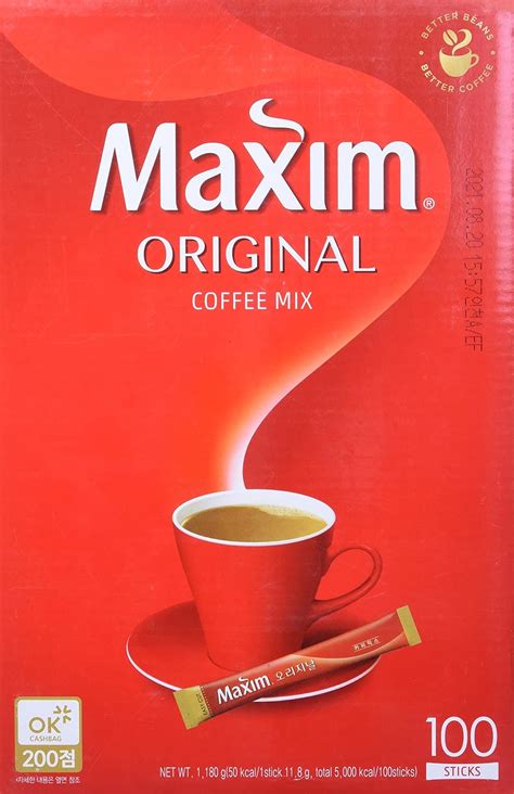 Maxim Original Korean Coffee - 100pks Nutrition Facts