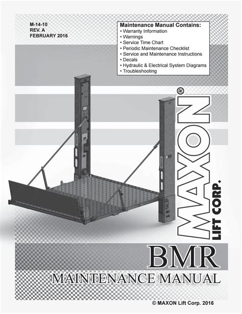 Maxon lift gate service manual bmsa55. - Dynamic earth by eric h christiansen.