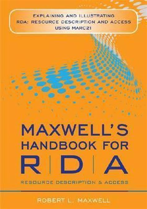Maxwell s handbook for rda explaining and illustrating rda resource. - Victa mower and engine work shop manual.