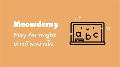 May กับ Might ต่างกันอย่างไร Meowdemy