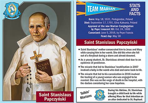 May 18, the Feast of St. Stanislaus Papczynski