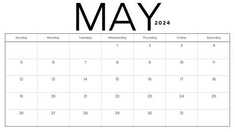 May Excel Calendar