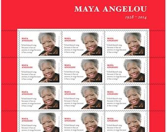Maya Angelou Sheet of 12 Forever Postage Stamps Scott 4979 Etsy